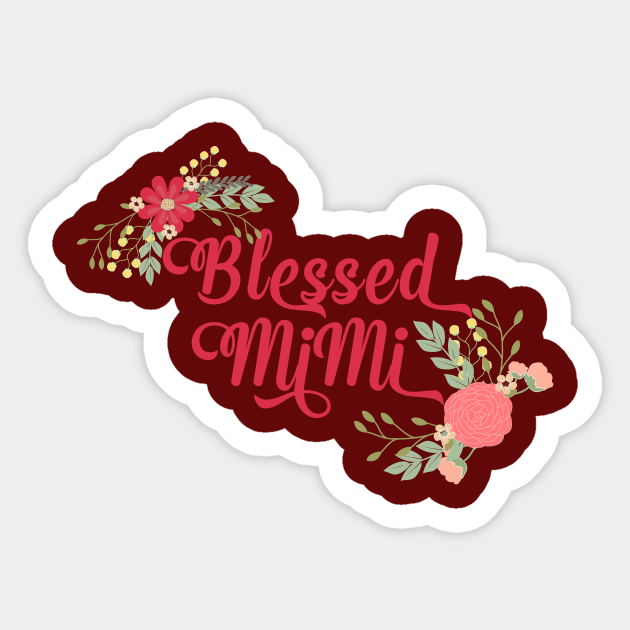 Blessed MiMi Floral Christian Grandma Gift Sticker by g14u